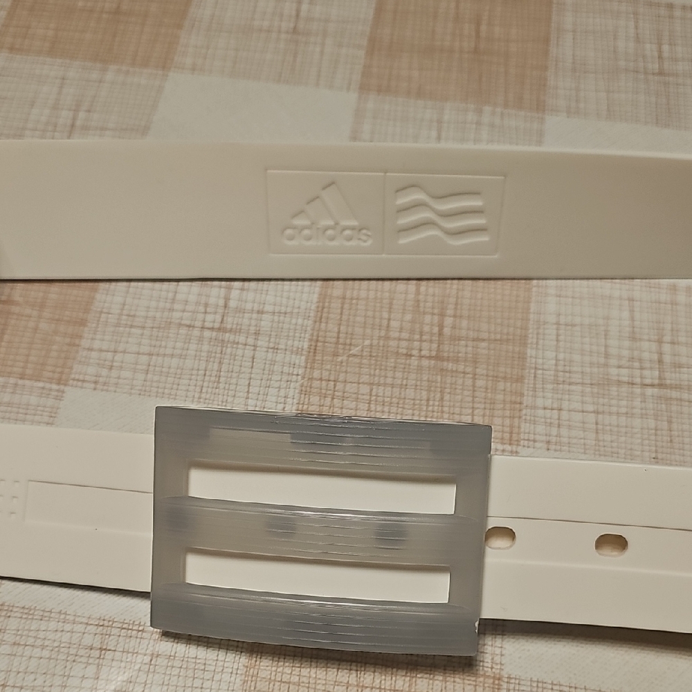 Adidas Golf Silicone Belt, White, Adjustable